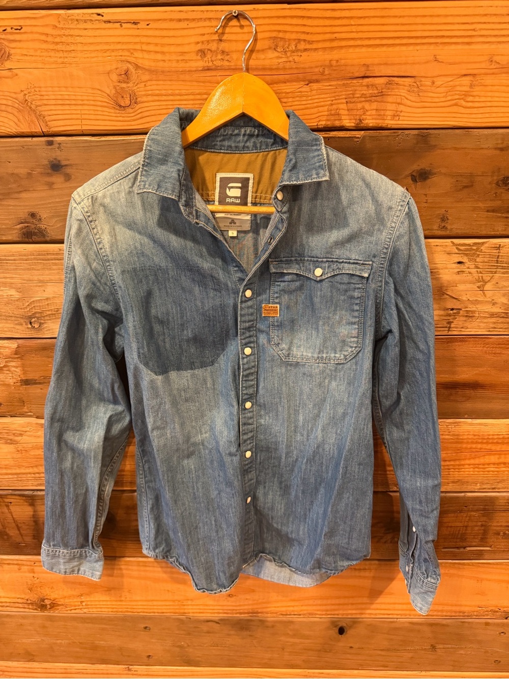 G-Star Raw Men's Blue Denim Shirt - S